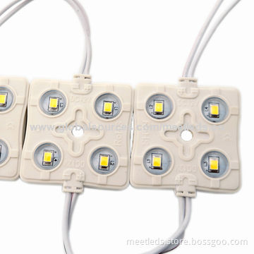 4pcs SMD2835 12V DC Waterproof IP65 Square LED Injection Module Lights with 3-year Warranty